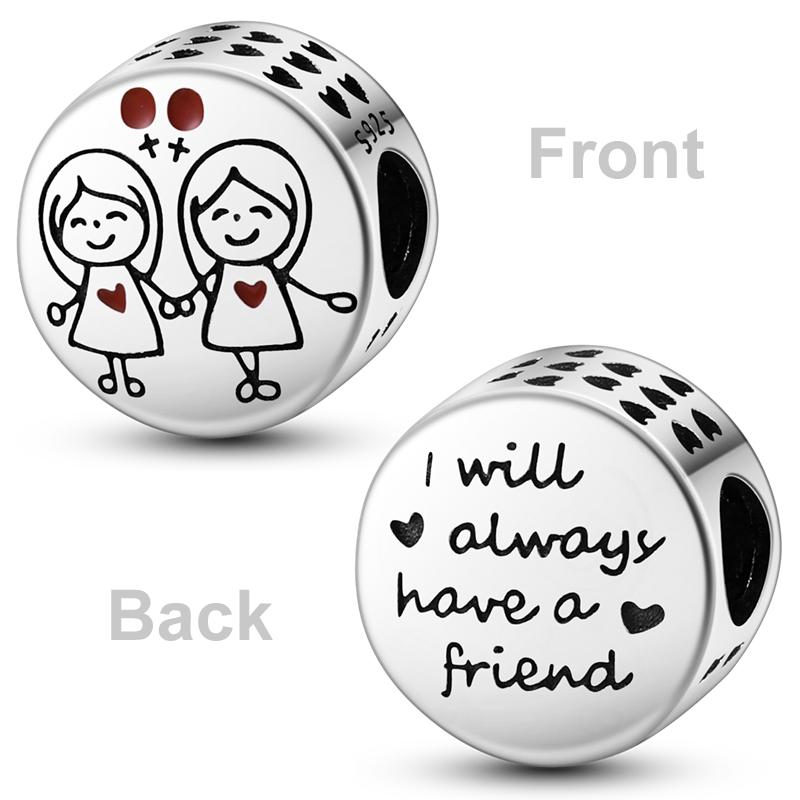 Copper Colorful Love Heart Shape Charm Beads Lover Girl Boy Dangle Fit Bangle Bracelet Necklace Jewelry Marking