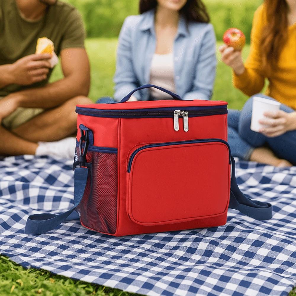 Portable Picnic Bag Oxford Cloth Lunch Bag Durable Large Capacity Bag  Student Lunch