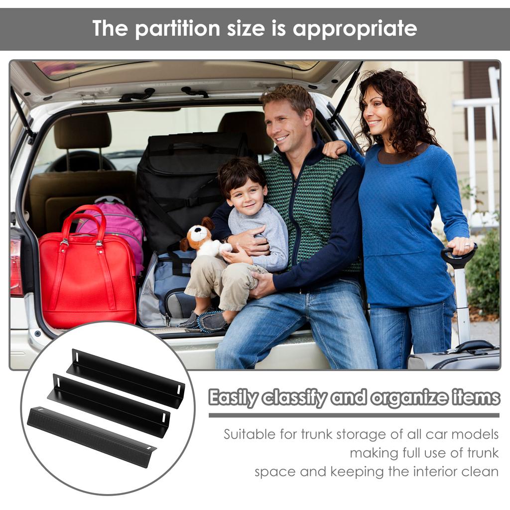 3Pcs Car Trunk Cargo Block Metal Luggage Fixation Trunk Organizer With Fastener Multifunctional Car Back Auto Trunk Fixed Tool