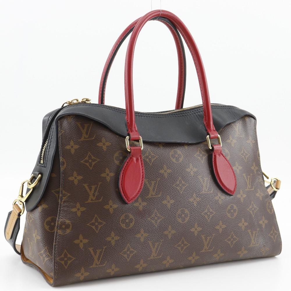 LOUIS VUITTON Tuileries Tote Handbag M41456 2WAYShoulder Brown Monogram canvas Women Used