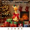 Gifskiu Dancing Talking Giraffe Toy, Singing Plush Giraffe with Adjustable Volume, Tummy Time Toy, Remote & USB Charging – 2PCS