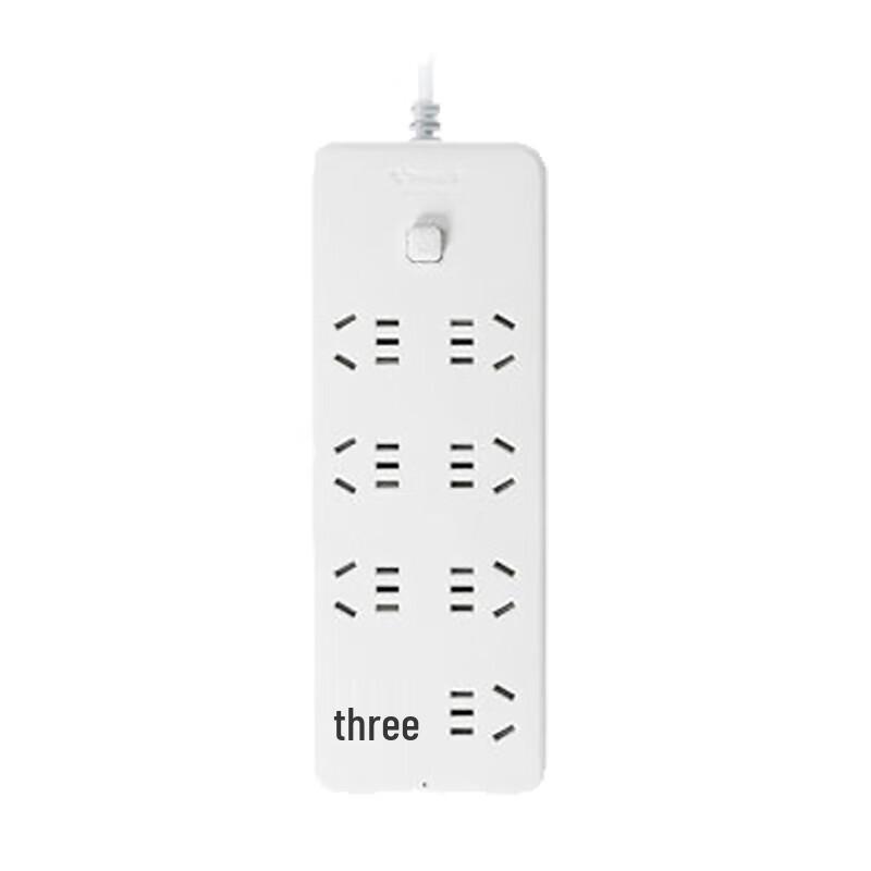 BULL 8-Outlet Power Strip with Leakage Protection CN Plug (adapter Included)