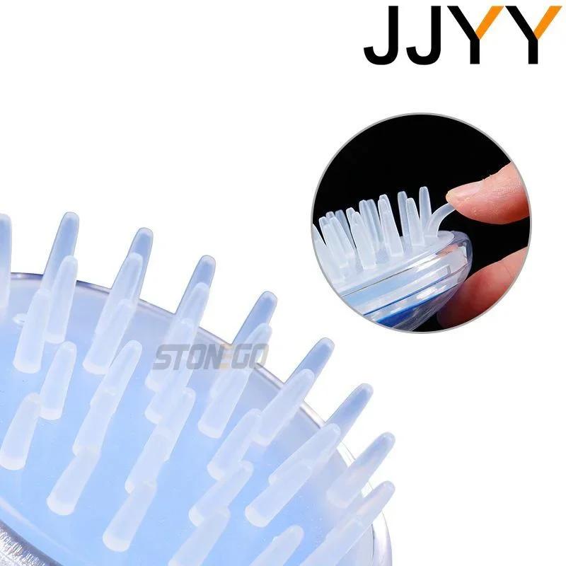JJYY Portable Silicone Shampoo Brush Handheld Round Soft Scalp Massage Brush Bath Massage Brush Hair Shower Brush Comb