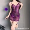 Sex Underwear Purple Hot Perspective Lace Hollow Back Suspender Pure Desire Temptation Set 112