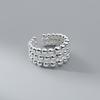 VENTFILLE   CopperCreative Glossy Round Bead Ring Retro Exquisite Geometric Personality Opening Party Jewelry