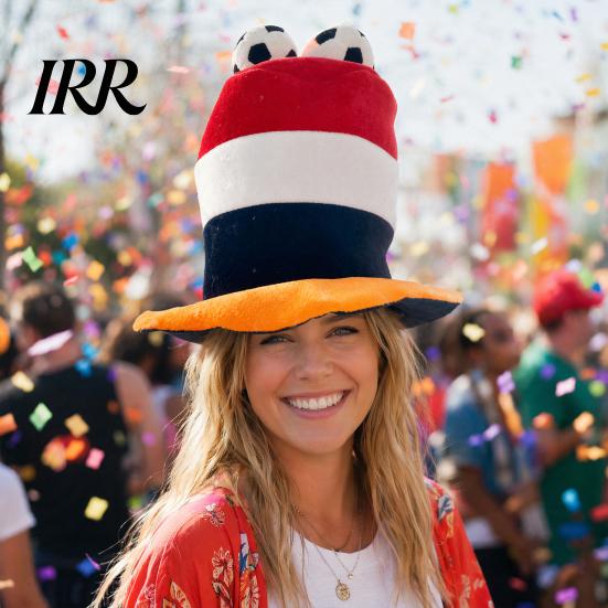 Breathable Football Headwear Soft Soccer Ball Plush Hat, Striped Sports Theme Party Top Fan Hat Game Cheerleading for Bars, Photo Booth Props, Themed