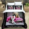 Musik Sängerin Avril Lavigne Bettbezug Kissenbezug Bettwäsche Set Erwachsene Jungen Mädchen Schlafzimmer Dekoration Geschenk Einzel Doppel King Size