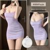 Xianyi Pure Desire Lace Splice Sexy Bodycon Sling Dress - Solid Color Sleepwear 689