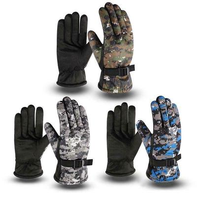 Heren winter waterdichte thermische lange vingerhandschoenen pluche voering sneeuwski wanten