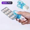 Portable Easy-Use Pill Remover, 2 Pack with Storage Case, Convenient Push Button Design