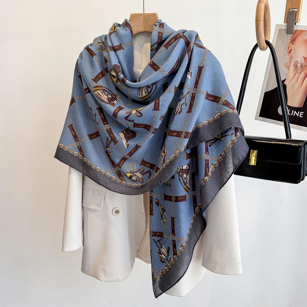 130X130Cm  Luxury Print Satin Silk Square Scarf For Women Summer Sun Protection Shawl Hijab Neckerchief Fashion Wrap Bandana