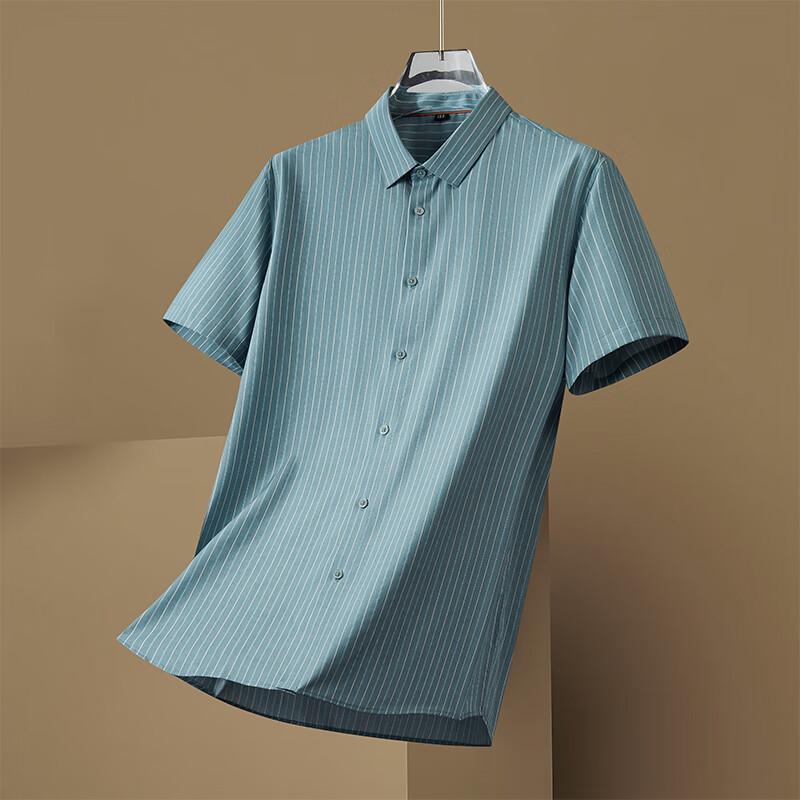 Dibinze Men's Plus Size Loose Fit Striped Short Sleeve Polo Shirt