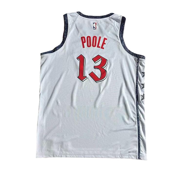 Nike NBA Poole Washington Wizards Fan Edition Graphic Print Crew Neck Sleeveless Basketball Jersey Men Jersey FQ4396-407