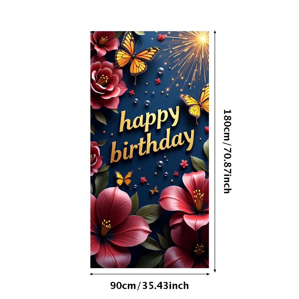 Printable Birthday Banner Birthday Supplies Party Backdrop For Home Decor Baby Shower Girl's Birthday
