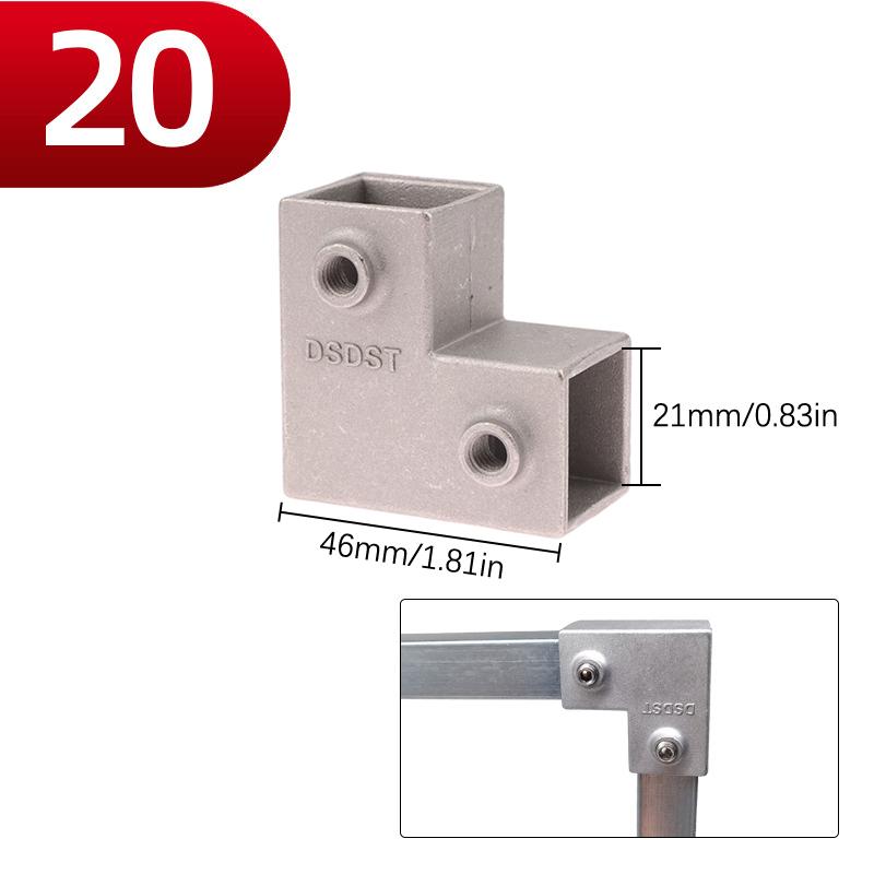 1 buc Piesă de Conectare Tub Pătrat Aliaj Aluminiu Cot Conector Triplu Tub Pătrat Îmbinare Fixă Raft Raft de Depozitare