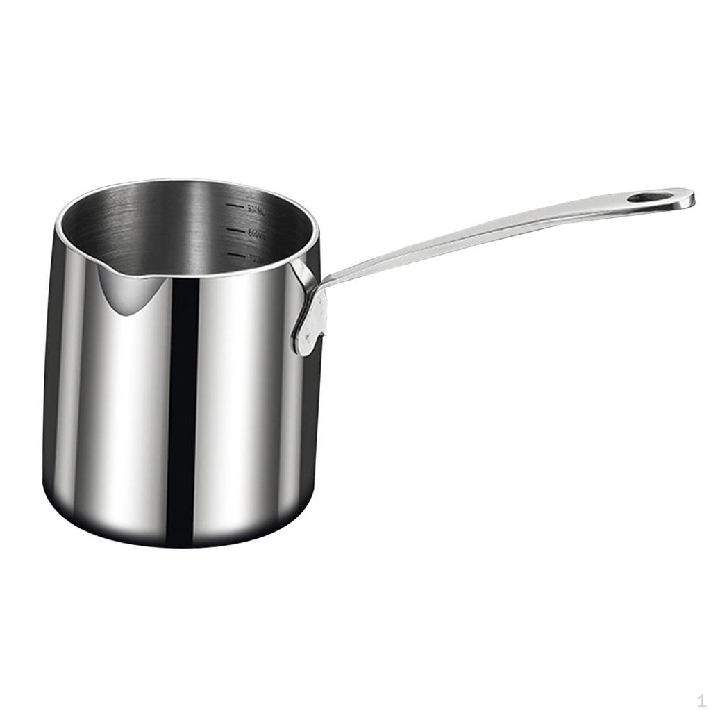 Deep Fryer Cooking Pot Saute Pan Practical Comfortable Grip Small with Handle Milk for Home