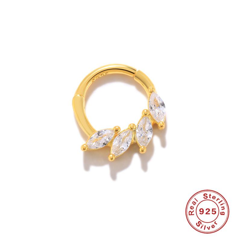 Sterling Silber 925 Hip Hop Knorpelpiercing Ohrringe Nasenringe Lippenringe Ohrringe Körperschmuck Hypoallergen Weiblich Männlich