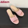 Fashion Fashion Platform Ladies Wedges Slippers Shoes Round Toe Footwear Thick Soled Women Wedges Slippers Shoes Female Slides Sandals