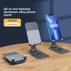 Universal Metal Phone Holder With 360 Degree Rotation And Foldable Adjustable Stand For Desk Or Live Streaming