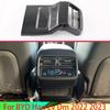 For BYD Han Ev Dm   Car Accessories Carbon Fiber Style Plated Armrest Box Rear Air Vent Frame Trim Cover