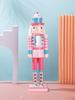 Pink Candy Style Wooden Nutcracker Ornament