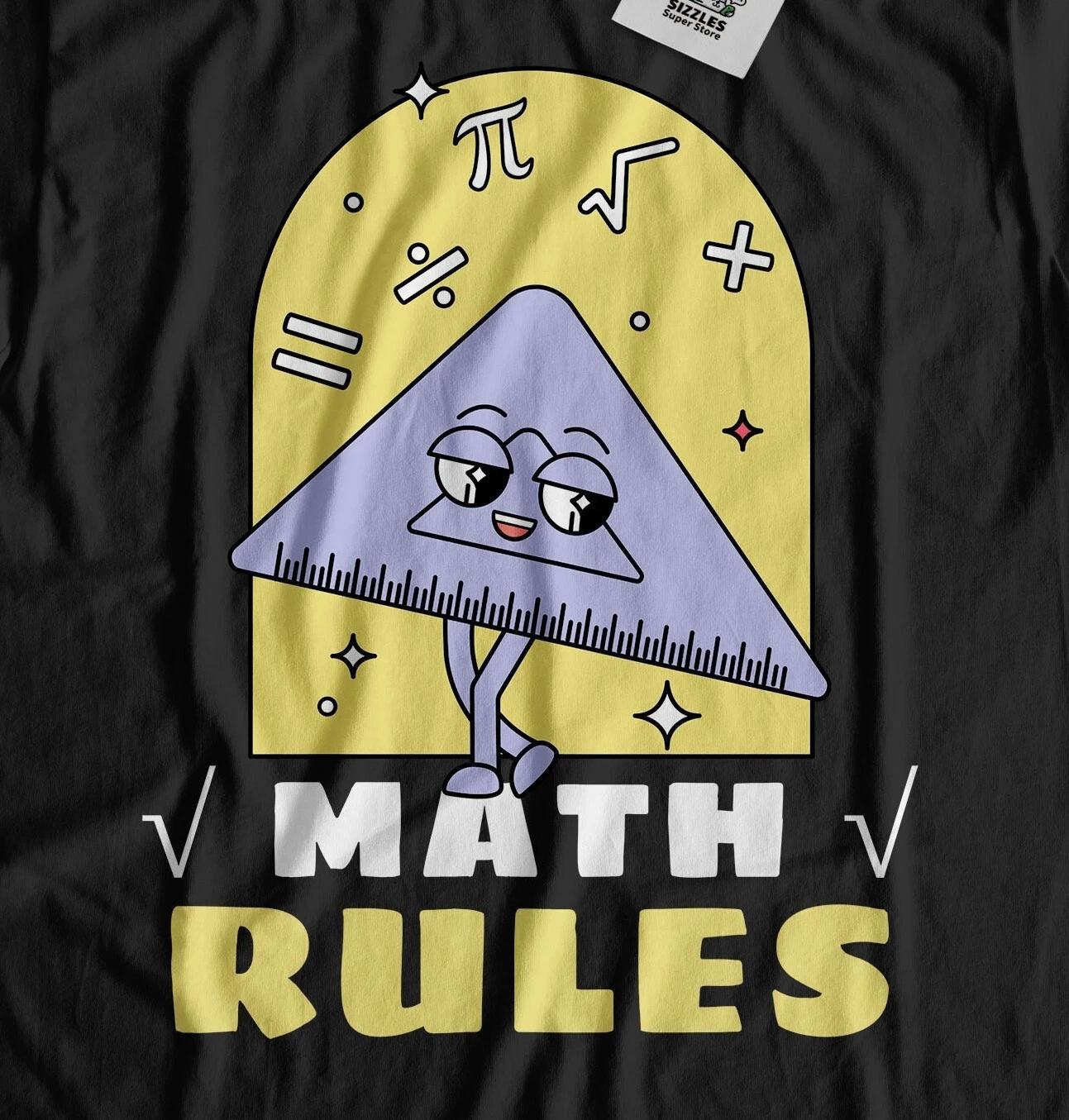 

Math Rules! Unisex Funny Triangular Protractor T-Shirt Mathematics Tutor Gifts 2XL