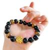 10Mm Maillard Style Natural Boutique Tiger'S Eye Stone Black Agate Bracelet Bracelet