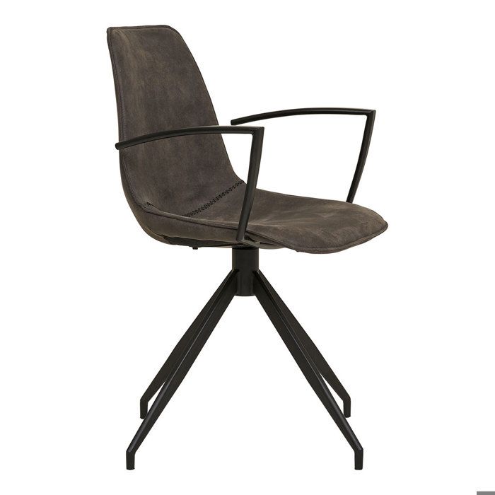 Monaco Dining Chair with Gray Swivel Base.