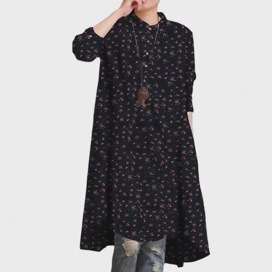 2024 Women's Retro Floral Long-Sleeve Loose Shirt
