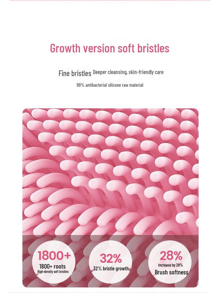 Ultrasonic Silicone Facial Cleansing Brush & Eye Cream Applicator - Deep Pore Cleaning Device