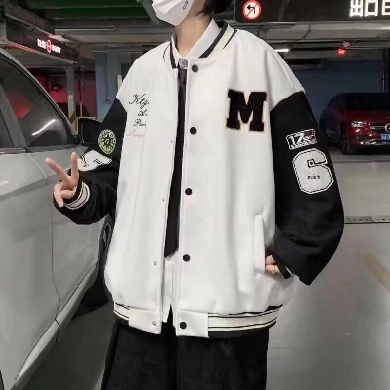Men's Trendy Printed Baseball Jacket - Spring/Autumn High Street Casual Fashion