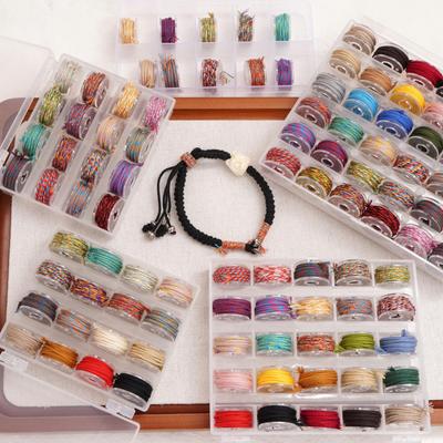 1 caixa Linha de Algodão Colorida Cordão DIY Miçangas Pulseira Trançada Fabricação de Joias