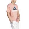 adidas T-Shirts Herren Rosa Rundhals Mittlere Gerade Passform IJ8577