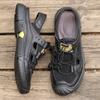 Mode Sommer Mode Herren Sandalen Atmungsaktive Herrenschuhe Leder Outdoor Herren Sandalen Rutschfest Strandsandalen Hohle Schuhe Strandfußbekleidung