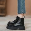 thick-soled Martin boots women's autumn new small height-increasing side zipper versatile locomotive short boots