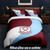 Set Biancheria da Letto West Ham United Football Design 1 Copripiumino + 2 Federe Morbido Traspirante Biancheria da Letto per la Casa