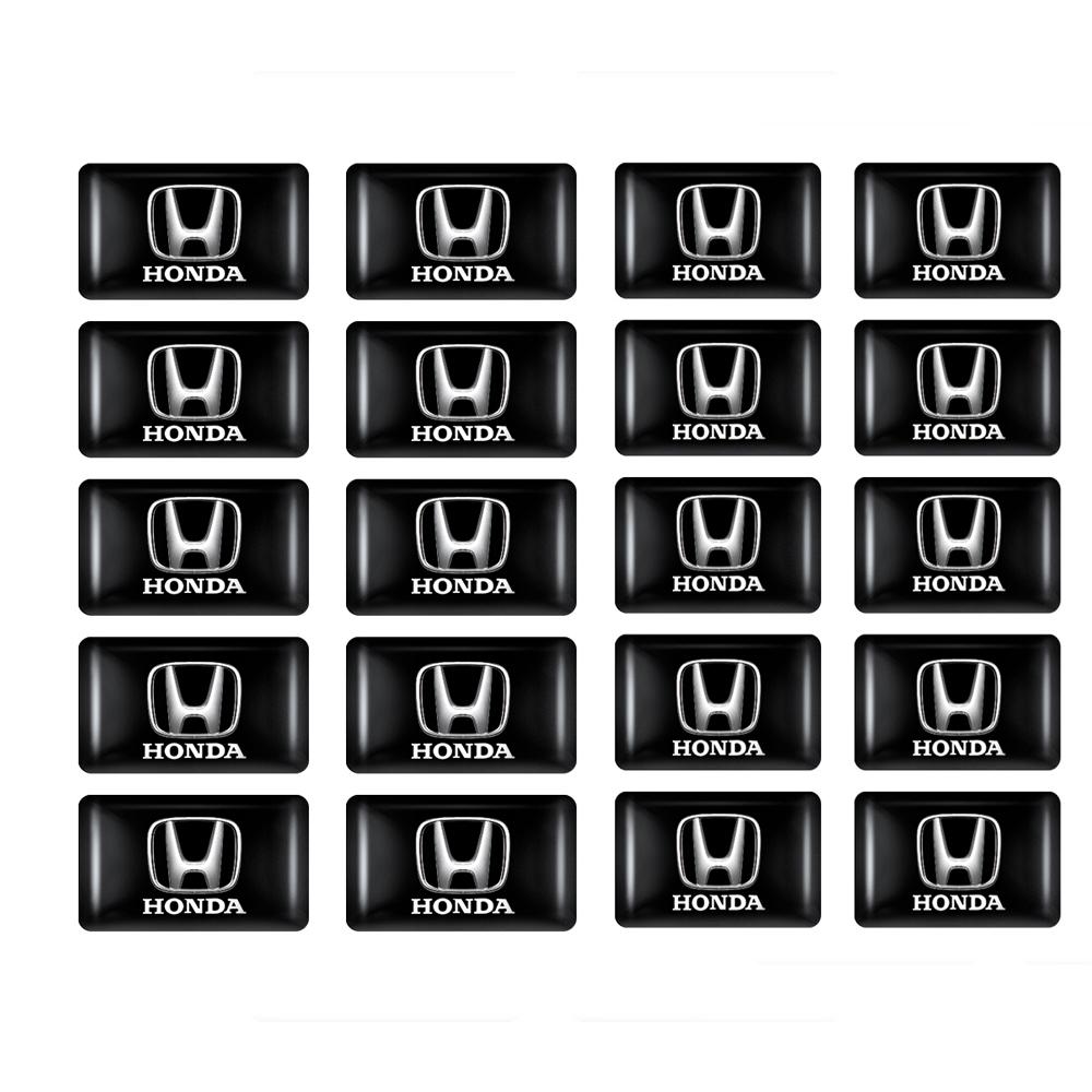 CKU5 5/10/20Pcs 3D Car Interior Epoxy Sticker Logo Decal Badge Decor Accessories For Honda Civic City Accord Odyssey Xadv Vezel Jazz