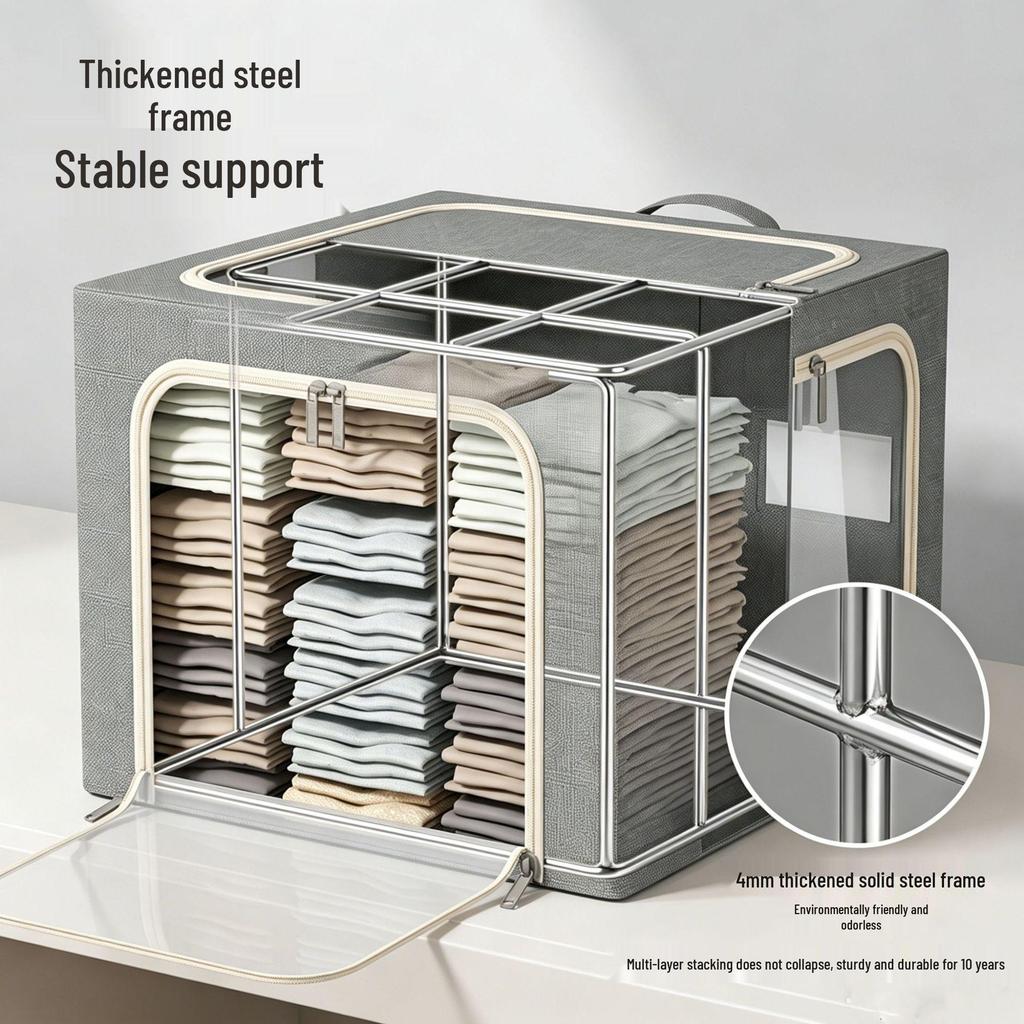 Large Multi-Purpose Fabric Storage Box for Clothes and Quilts