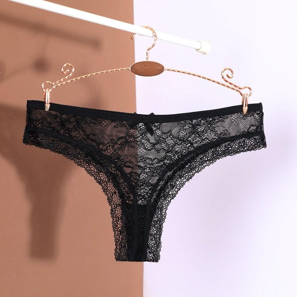 Transparent Mesh Briefs Women Low Waist Romantic T Panties Mesh Sheer Lace Thong Ladies Girls Gift