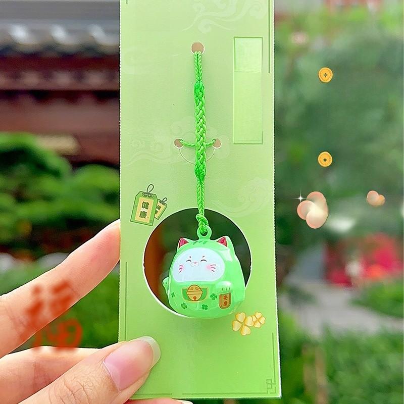 Lucky Copper Jinnew Cat Water Sound Bell Keychain For Health Wealth And Luck