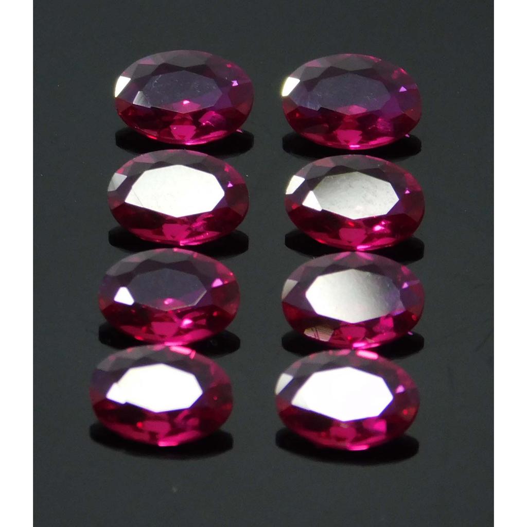 7x5 mm Natural Red Ruby Excellent Oval Cut 8 Ct CERTIFIED Loose Gemstone Lot MULTTIQ109