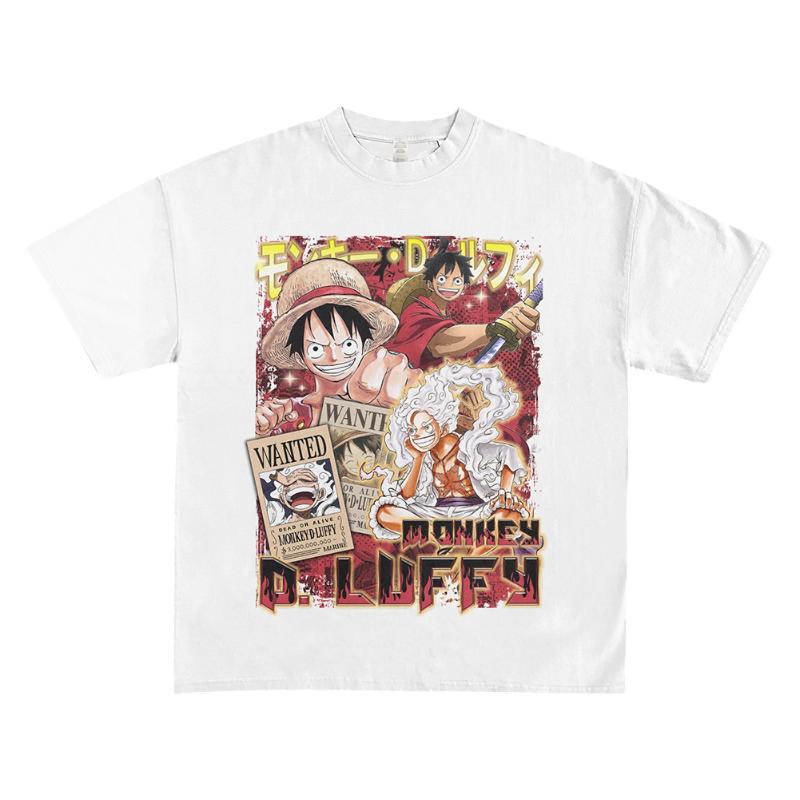 

One Piece Monkey D Luffy Evolution Collage Cyber Y2K TShirt Men Women Cotton Anime Graphic Tee Casual Streetwear Loose Fit Top S