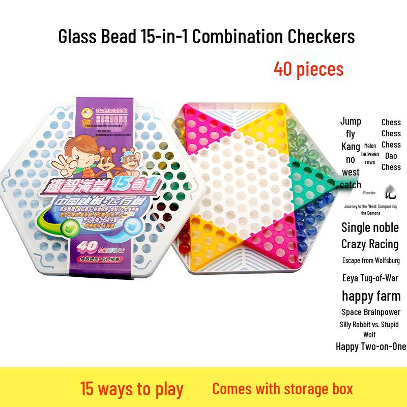 Classic Checkers & Marbles Set: Large Glass & Plastic Pieces for Adults & Kids, Old-Fashioned Flying Chess, Educational Fun.