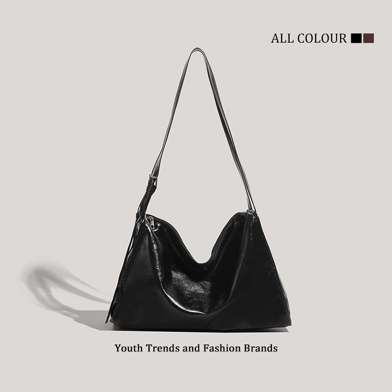 

Premium tote bag, simple retro pleated bag, new summer fashion versatile shoulder bag