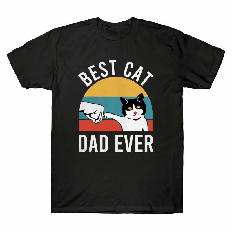 Fist Dad Cat Best Funny Bump Tee Bump Ever Fit Shirt T Cat Vintage Cotton Unisexs S