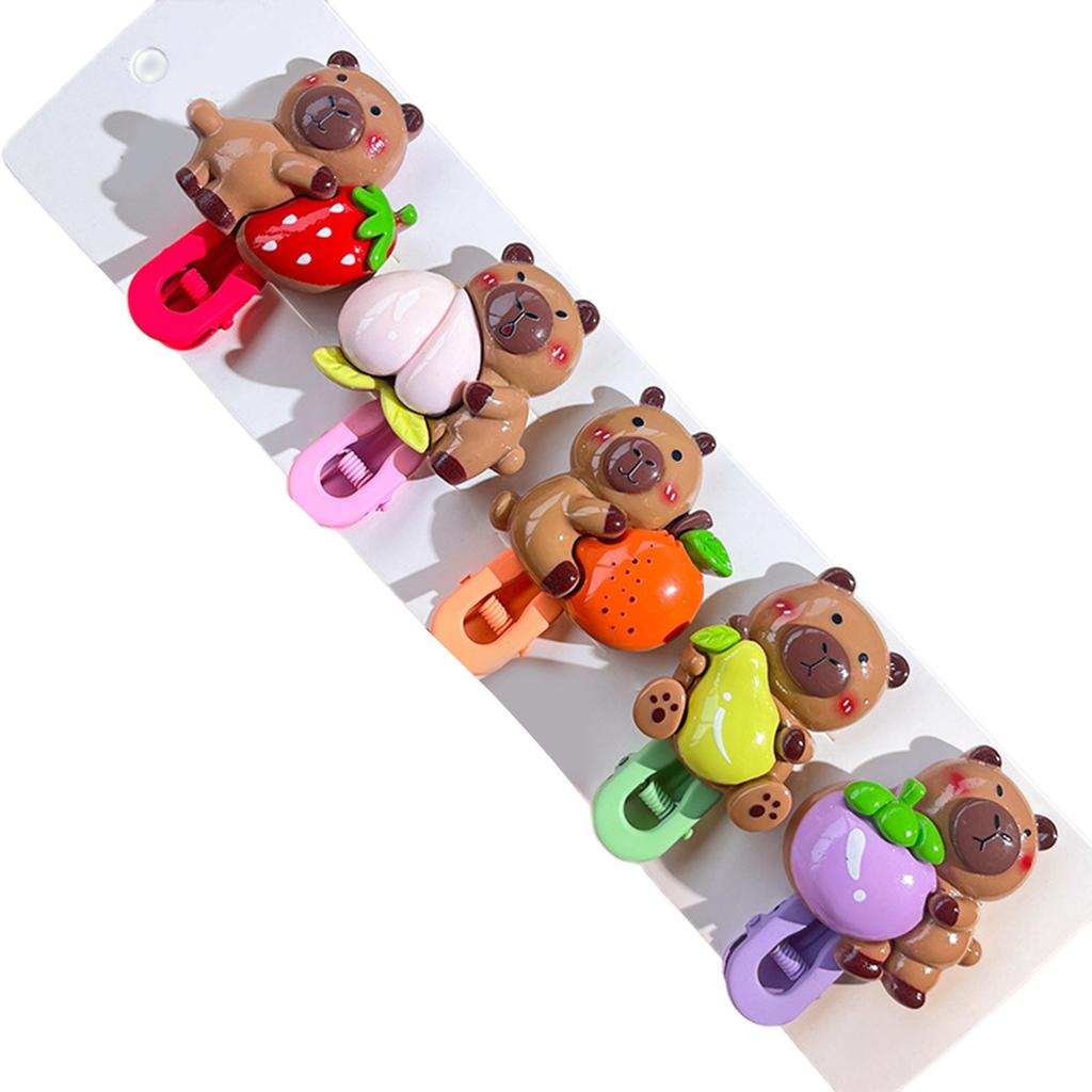 Girls Hair Clip Capybara Women Kid Hairgrips Adorkable Headdress Barrettes Capybara Shape Sweet 2000s Girls Hairpins