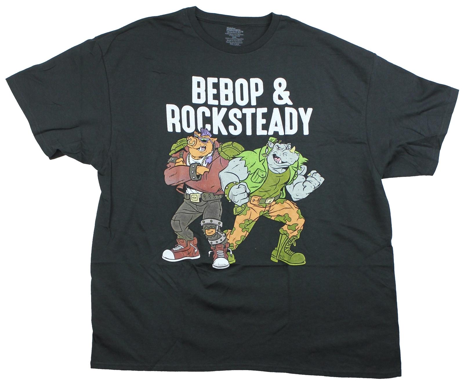Teenage Mutant ninja Turtles Adult New T-Shirt - Bebop & Rocksteady Under Name S