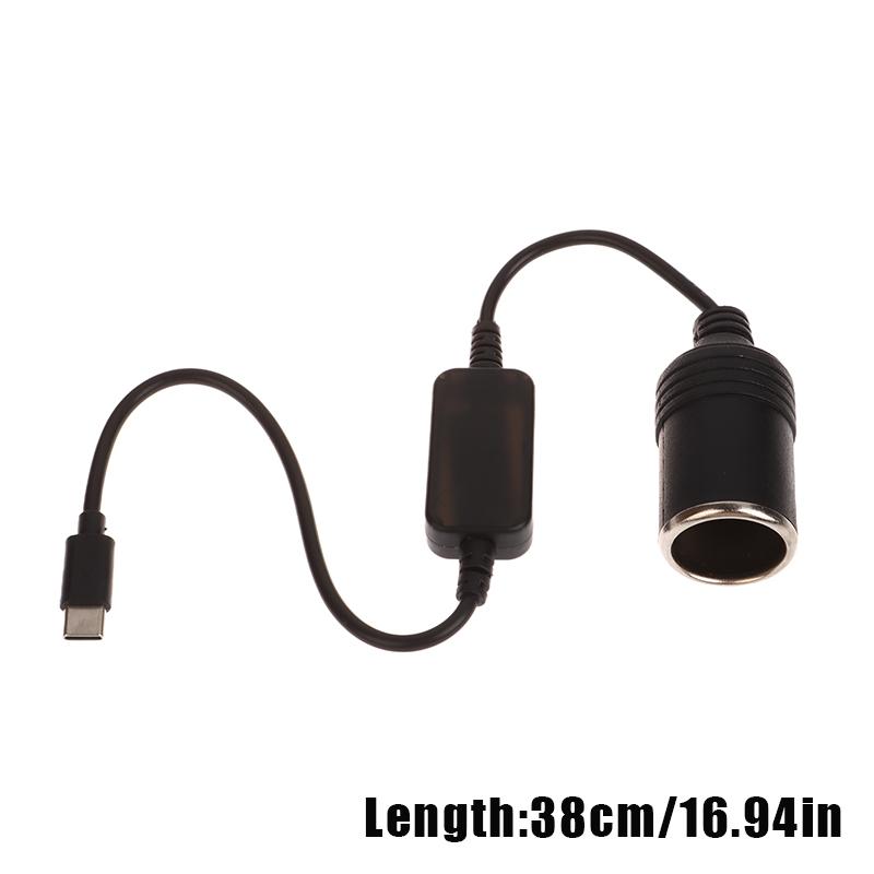 

USB C Тип C в 12 В автомобильный прикуриватель гнездо конвертер адаптер шнур для автомобильных прикуривателей пылесос