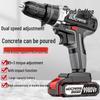 Dual Speed Industrial-Grade Cordless Impact Drill, Rechargeable Electric Screwdriver with Lithium Battery for Household and Multifunctional Use