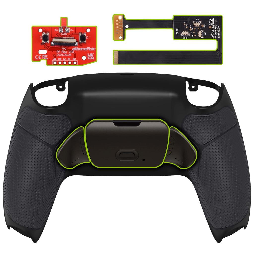 eXtremeRate Programmable Back Paddle Metal Version Rise Remapping Kit for PS5 Controllers Upgrade Board for PS5 Controllers with Redesigned Black Back
